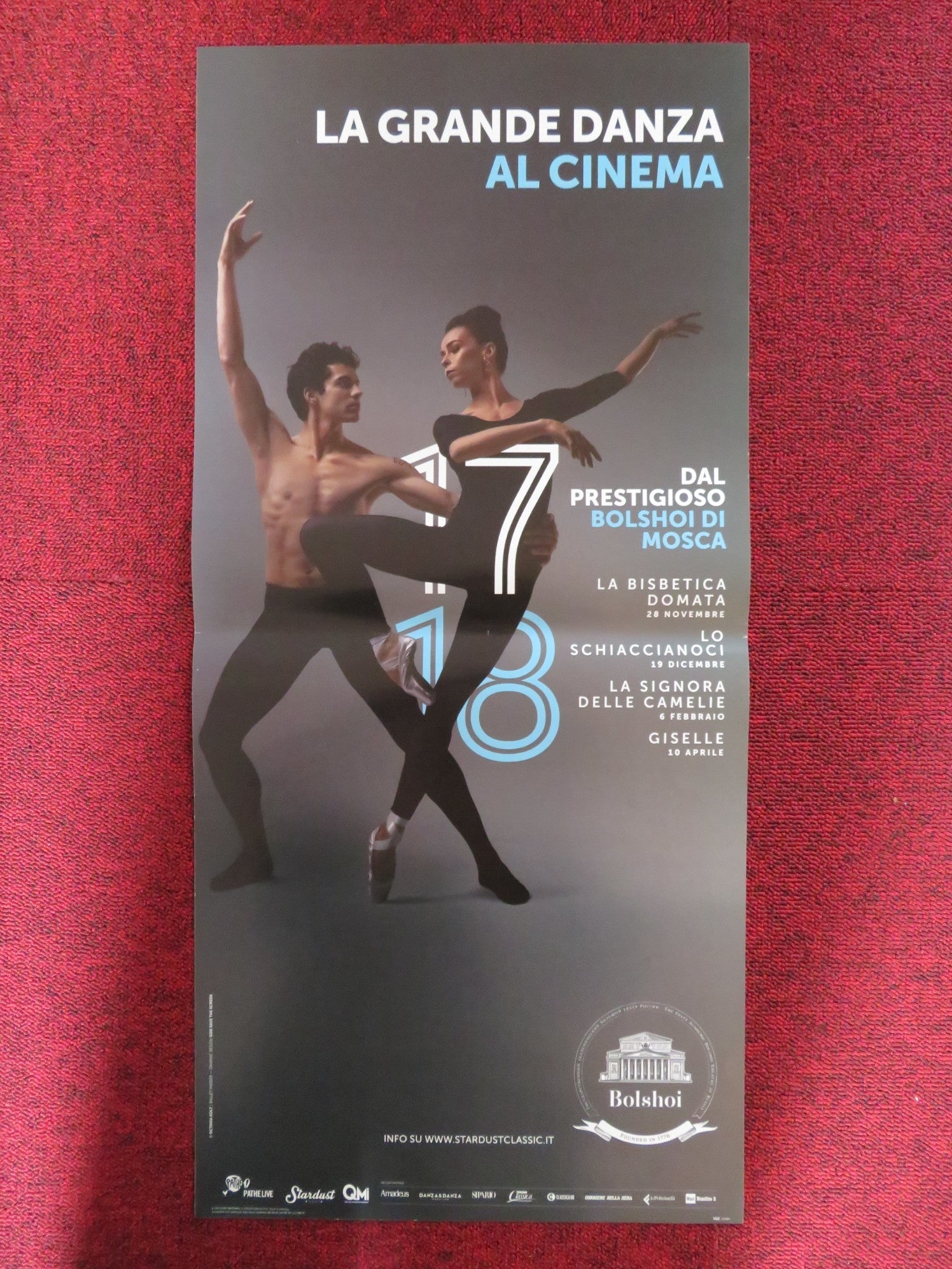 LA GRANDE DANZA AL CINEMA DAL PRESTIGIOSO BOLSHOI ITALIAN LOCANDINA POSTER 2018 Rendezvous Cinema Movie posters