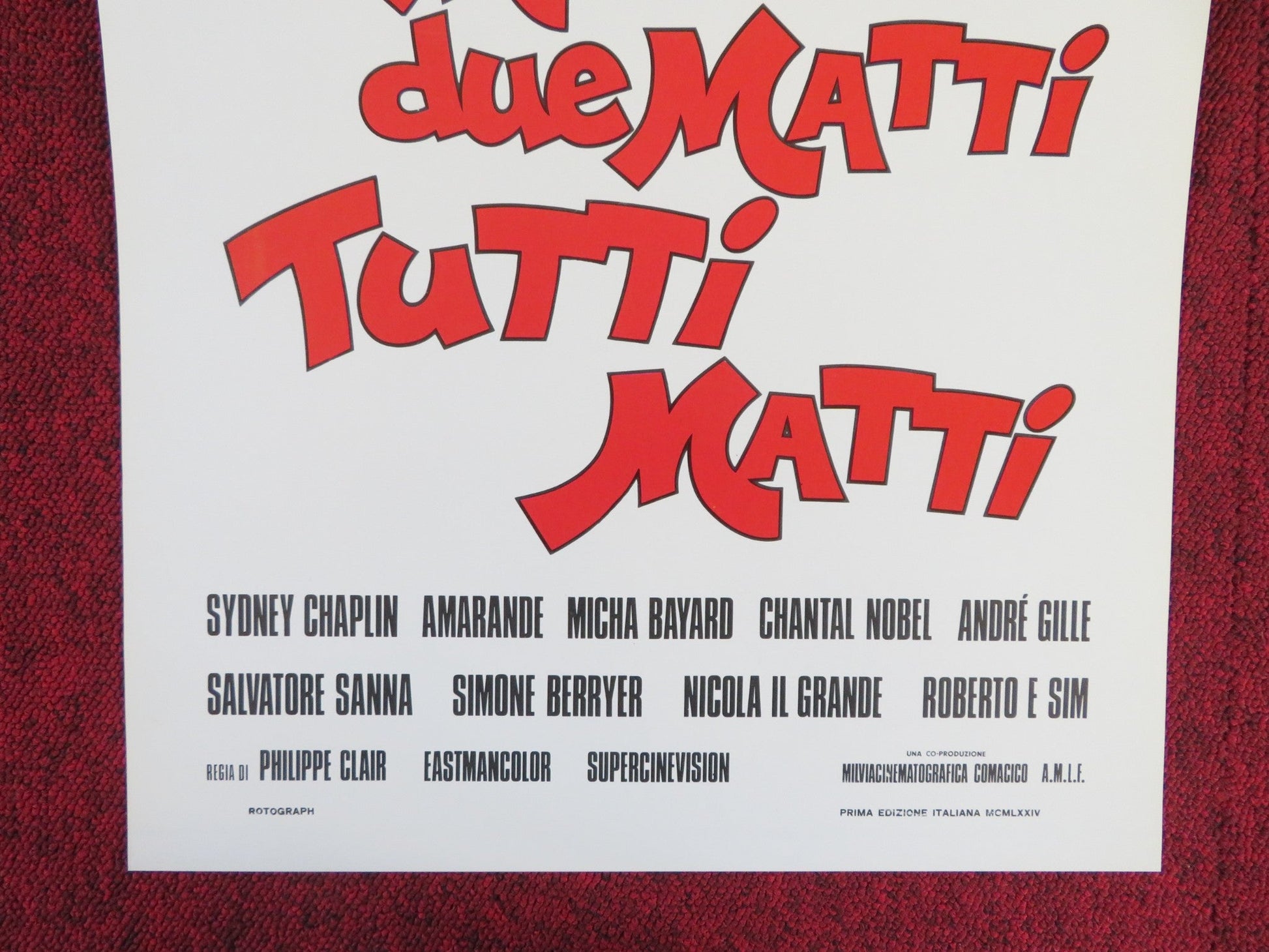 LA GRANDE MAFFIA ITALIAN LOCANDINA POSTER FRANCIS BLANCHE ALDO MACCIONE 1974 Rendezvous Cinema Movie posters