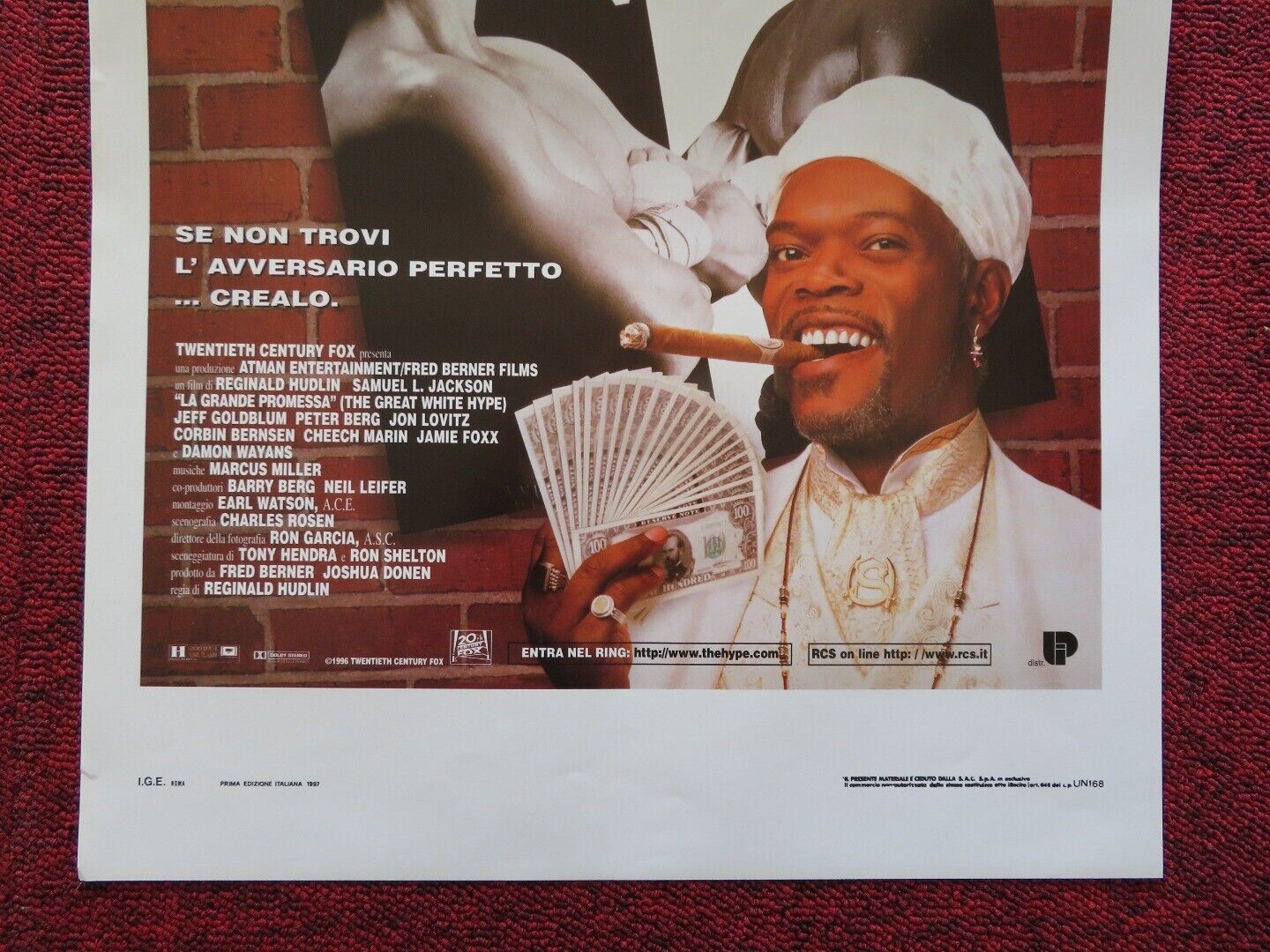 LA GRANDE PROMESSA ITALIAN LOCANDINA (27.5"x13") POSTER SAMUEL L. JACKSON 1997 Movie posters