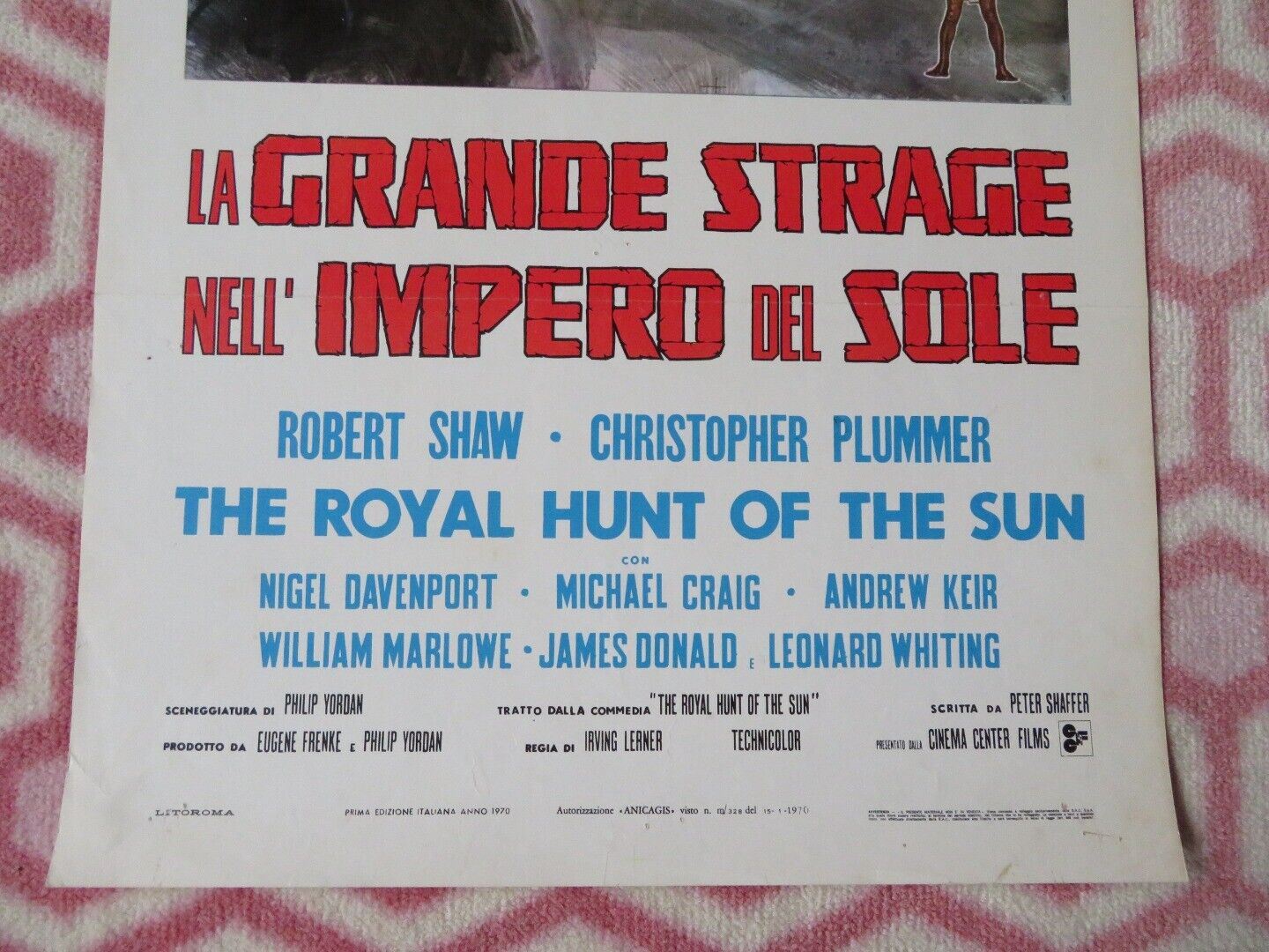 LA GRANDE STRAGE NELL' IMPERO DEL SOLE ITALIAN LOCANDINA (27.5"x13") POSTER '70 - Rendezvous Cinema