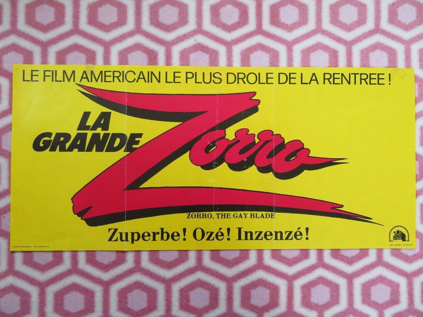LA GRANDE ZORRO/ ZORRO, THE GAY BLADE BELGIUM (12"x 26") POSTER GEORGE HAMILTON Movie posters