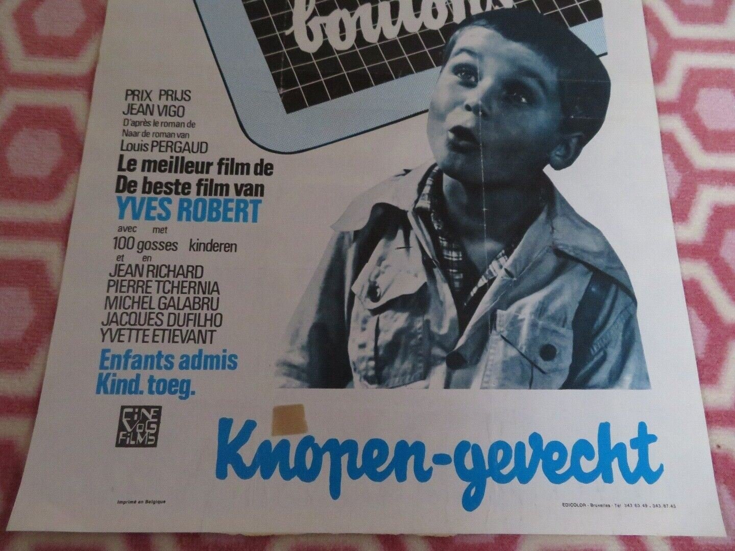 LA GUERRE DES BOUTONS/ WAR OF THE BUTTONS BELGIUM (19.5"x 14.5")POSTER 1962 Movie posters