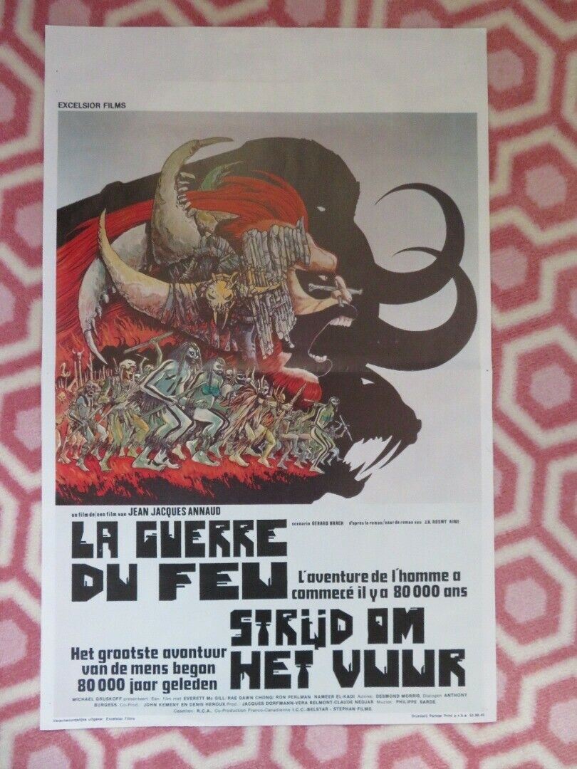 LA GUERRE DU FEU/ Quest for Fire BELGIUM (21.5"x14") POSTER EVERETT MCGILL 1981 Movie posters