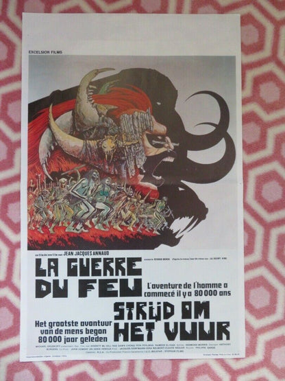 LA GUERRE DU FEU/ Quest for Fire BELGIUM (21.5"x14") POSTER EVERETT MCGILL 1981 Movie posters