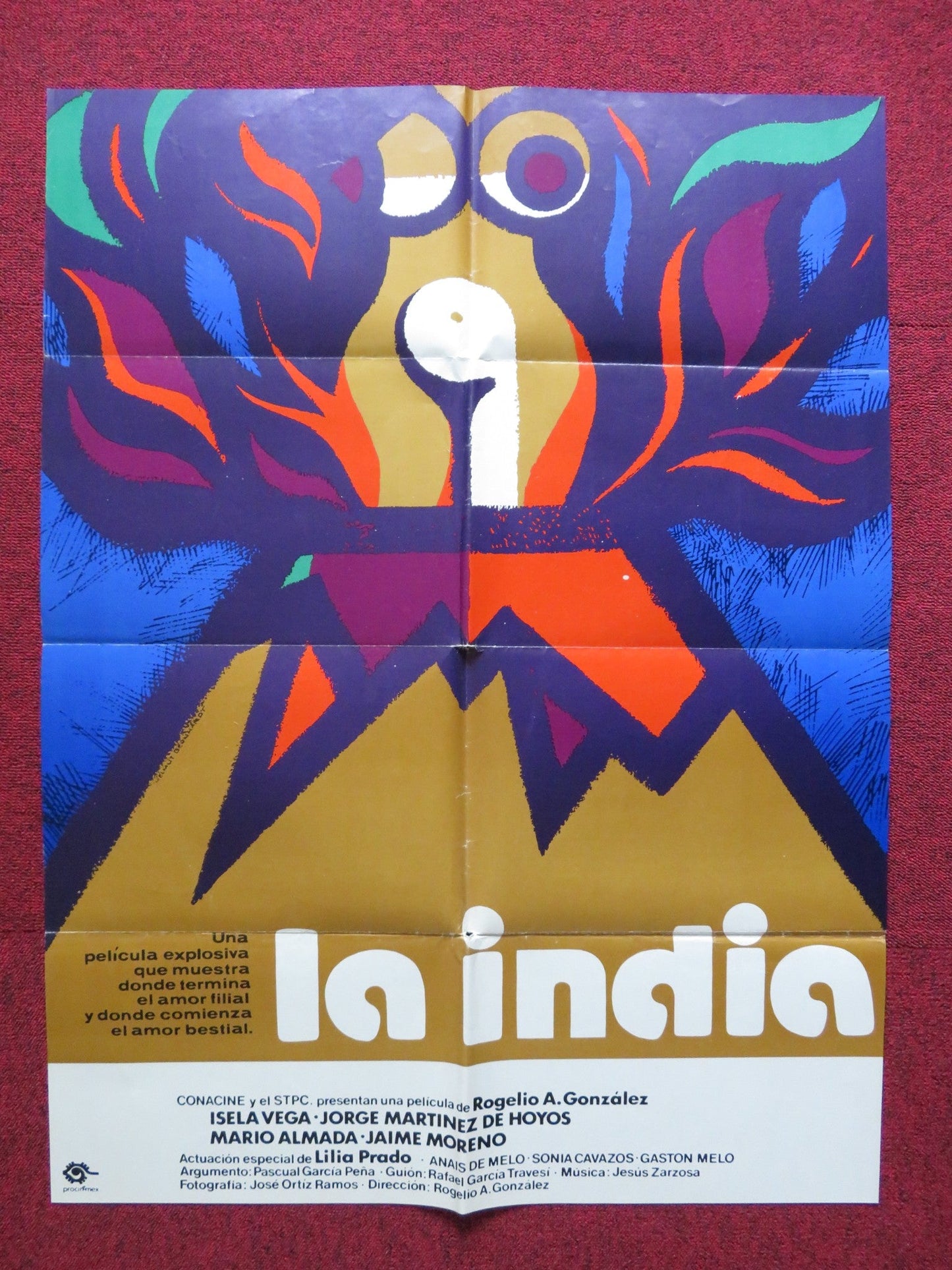 LA INDIA MEXICAN POSTER ISELA VEGA MARIO ALMADA 1976 Rendezvous Cinema Movie posters