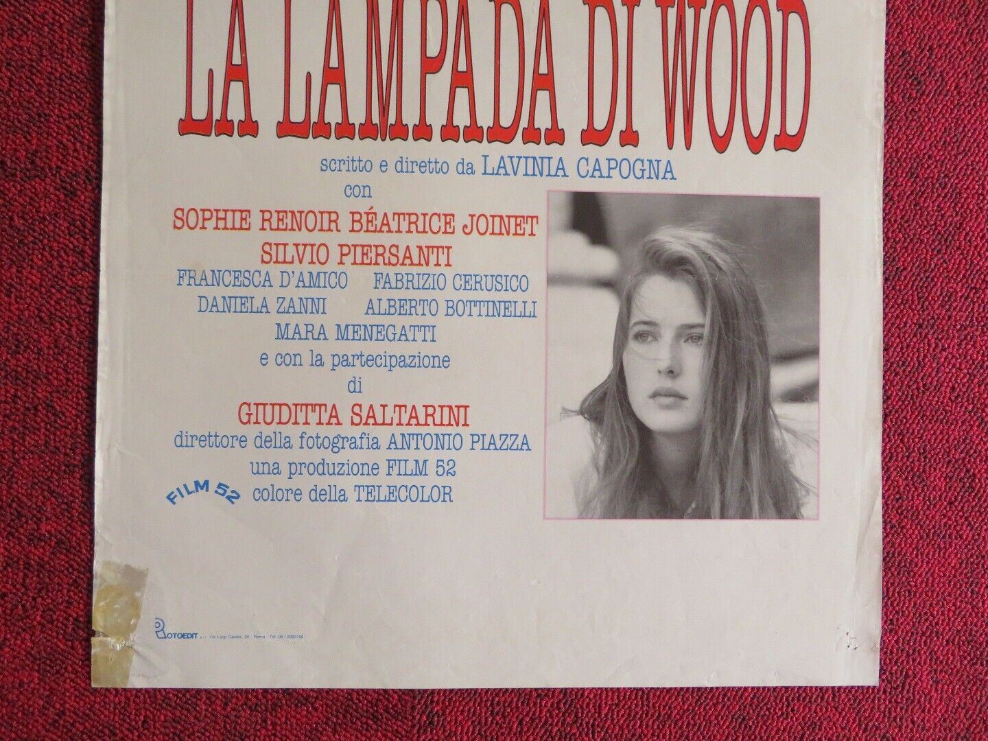 LA LAMPADA DI WOOD ITALIAN LOCANDINA (27.5"x13") POSTER SOPHIE RENOIR 1994 - Rendezvous Cinema