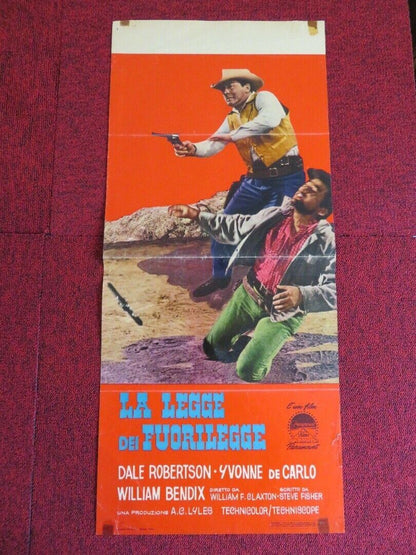 LA LEGGE DEI FUORILEGGE ITALIAN LOCANDINA (27"x12") POSTER 1970 Movie posters