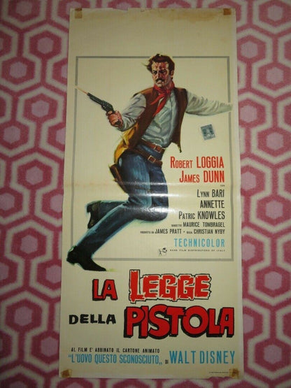 LA LEGGE DELLA PISTOLA ITALIAN LOCANDINA (27.5"x13") POSTER DISNEY 1964 Movie posters