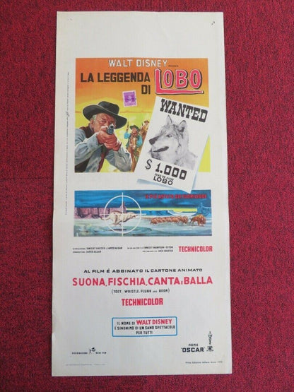 LA LEGGENDA DI LOBO ITALIAN LOCANDINA (27.5"x13") POSTER DISNEY 1968 Movie posters