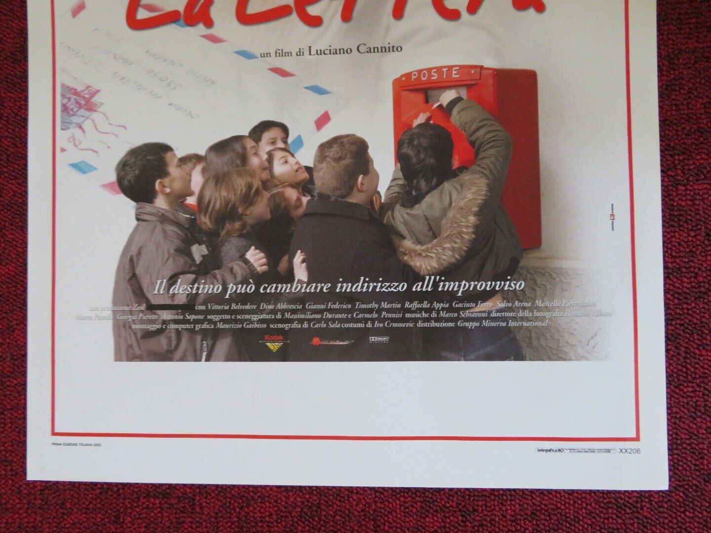 LA LETTERA ITALIAN LOCANDINA (27.5"x13") POSTER VITTORIA BELVEDERE 2004 - Rendezvous Cinema