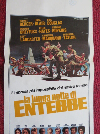 LA LUNGA NOTTE DI ENTEBBE ITALIAN LOCANDINA(27.5"x13") POSTER 1976 Movie posters