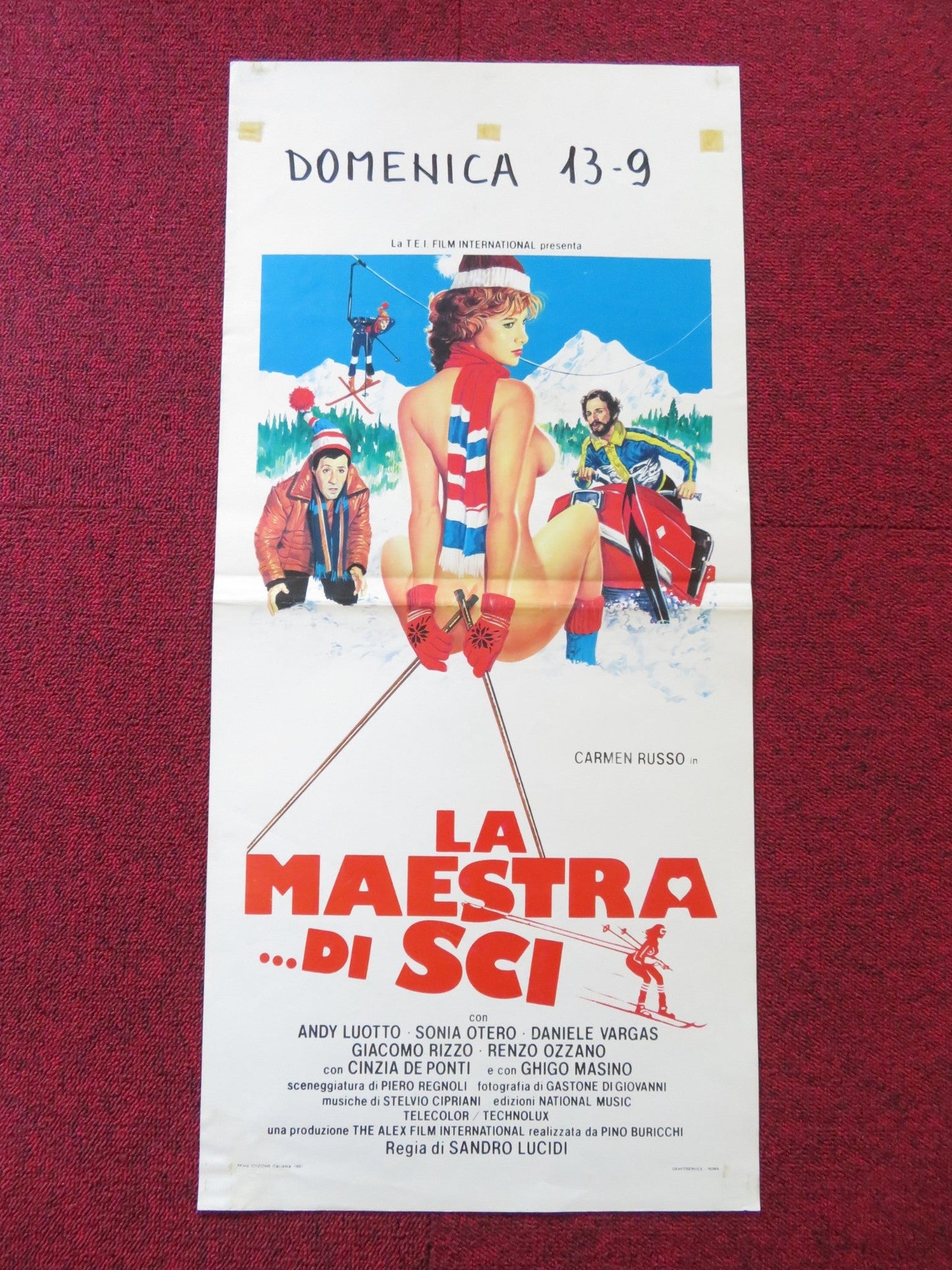 LA MAESTRA DI SCI ITALIAN LOCANDINA POSTER CARMEN RUSSO ANDY LUOTTO 1981 Rendezvous Cinema Movie posters