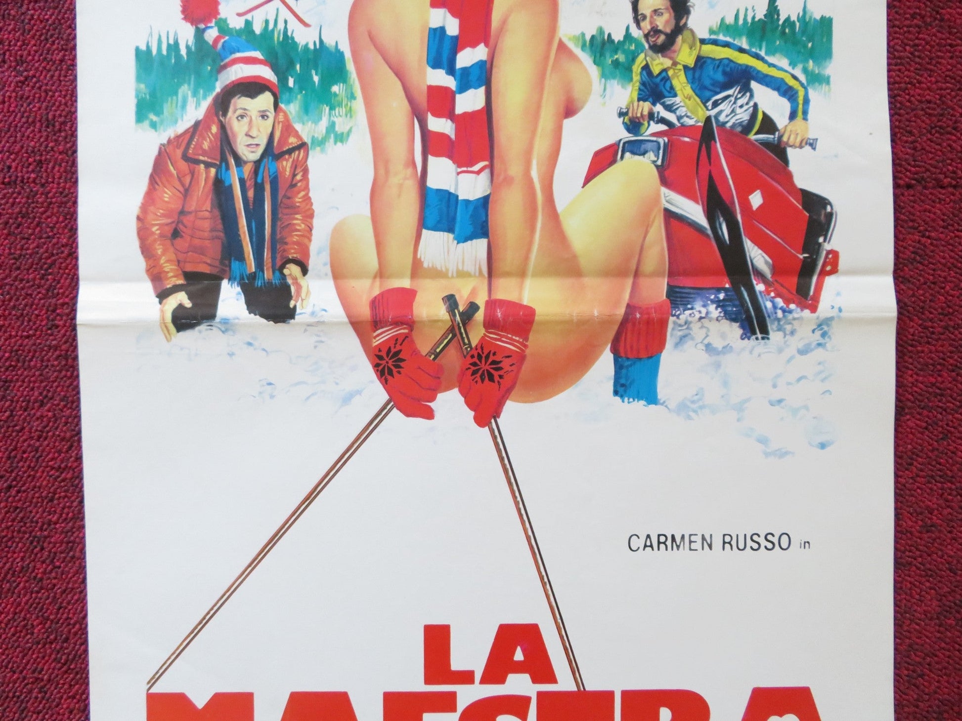 LA MAESTRA DI SCI ITALIAN LOCANDINA POSTER CARMEN RUSSO ANDY LUOTTO 1981 Rendezvous Cinema Movie posters