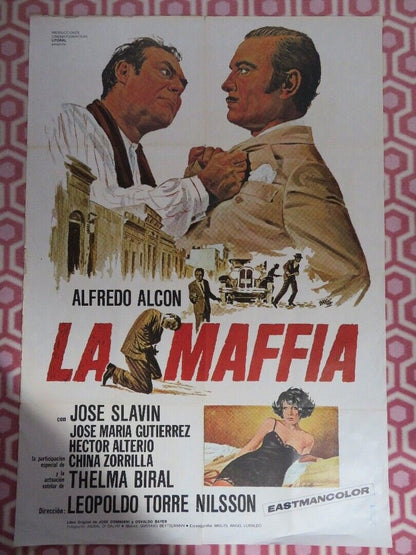 LA MAFFIA ARGENTINIAN (42"x 29") POSTER ALFREDO ALCON JOSE SLAVIN 1972 Movie posters