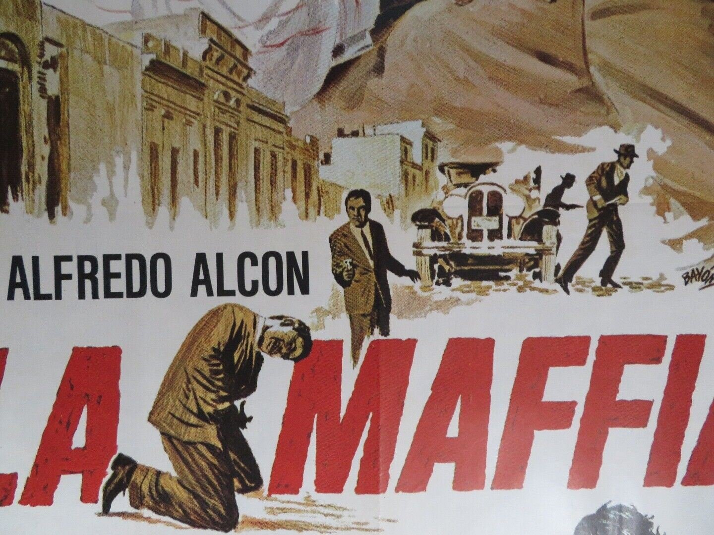 LA MAFFIA ARGENTINIAN (42"x 29") POSTER ALFREDO ALCON JOSE SLAVIN 1972 Movie posters