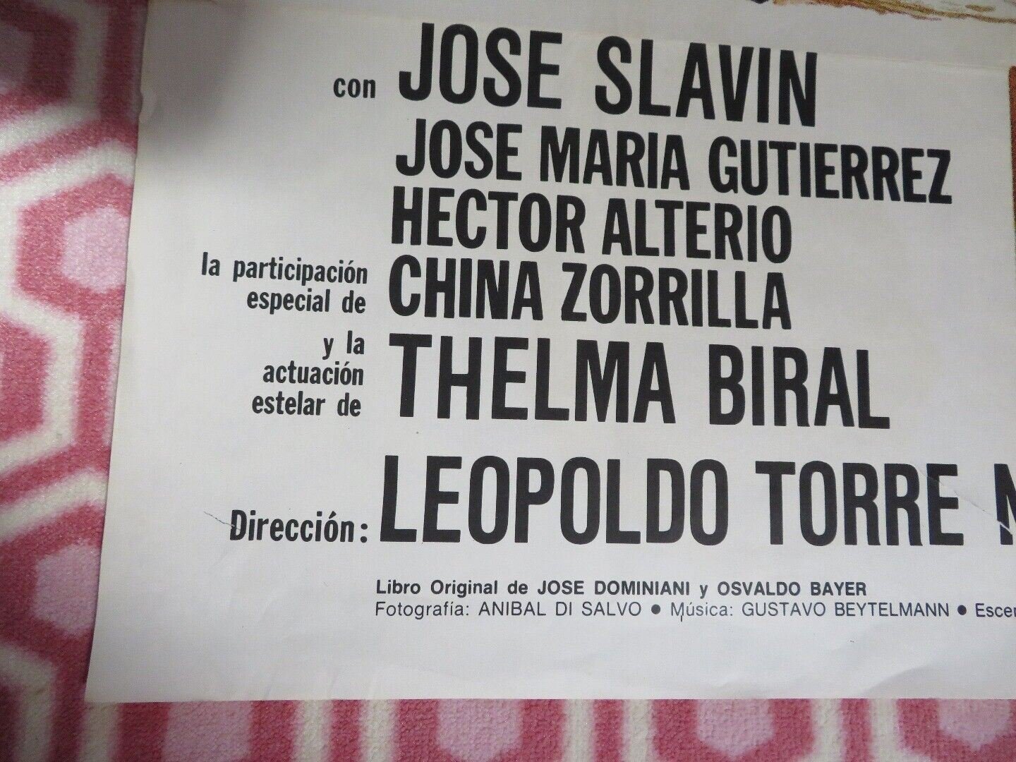 LA MAFFIA ARGENTINIAN (42"x 29") POSTER ALFREDO ALCON JOSE SLAVIN 1972 Movie posters