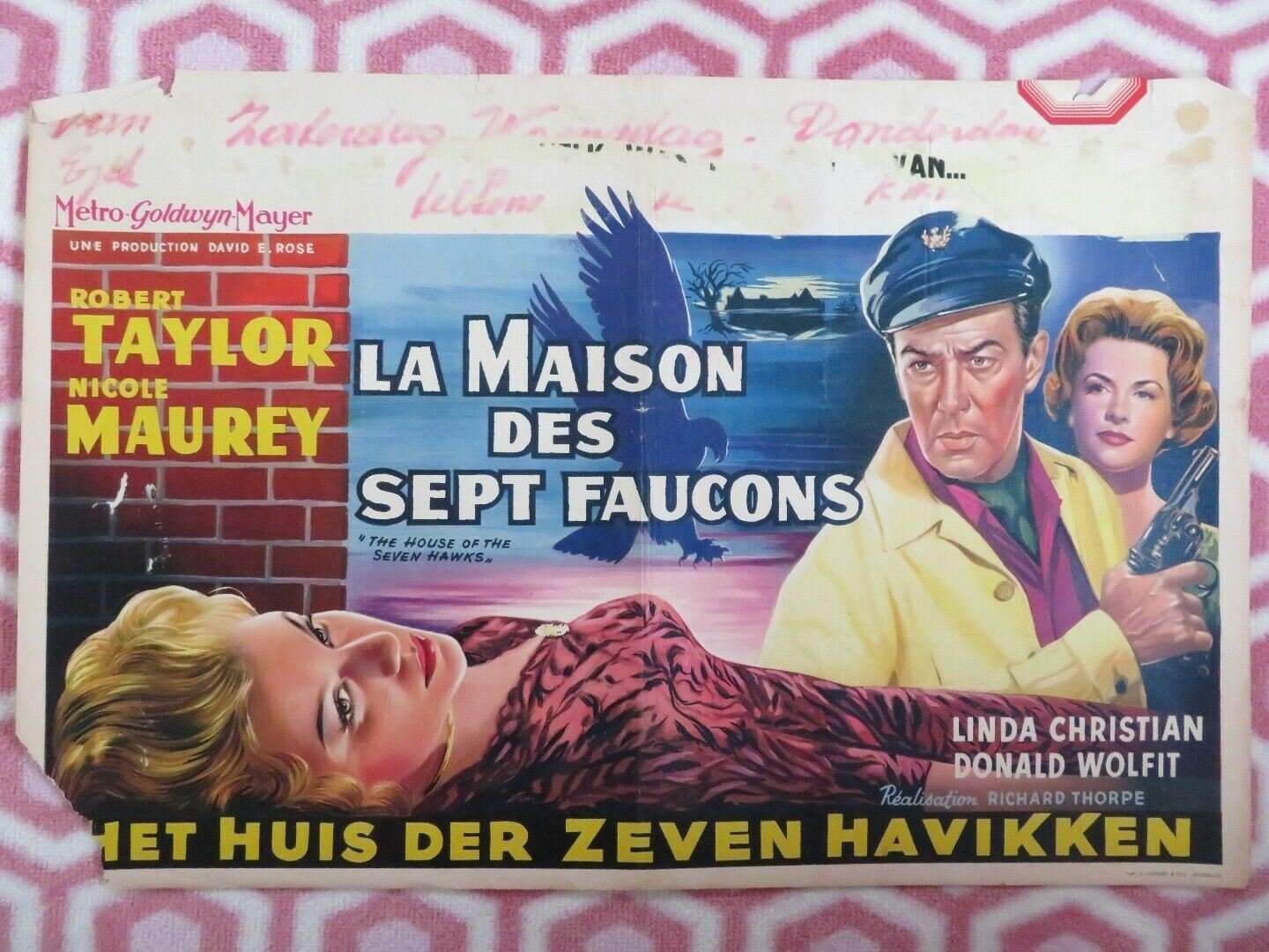 LA MAISON DES SEPT FAUCONS / THE HOUSE OF THE SEVEN HAWKS BELGIUM POSTER Movie posters