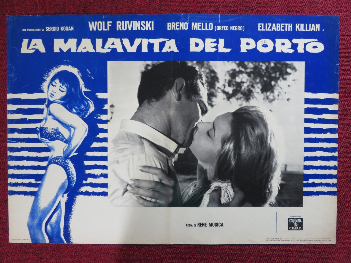 LA MALAVITA DEL PORTO ITALIAN FOTOBUSTA POSTER RENE MUGICA 1963 Rendezvous Cinema Movie posters