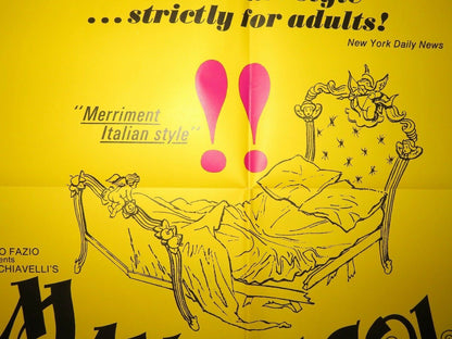 LA MANDRAGOLA US ONE SHEET POSTER ROSANNA SCHIAFFINO 1966 Movie posters