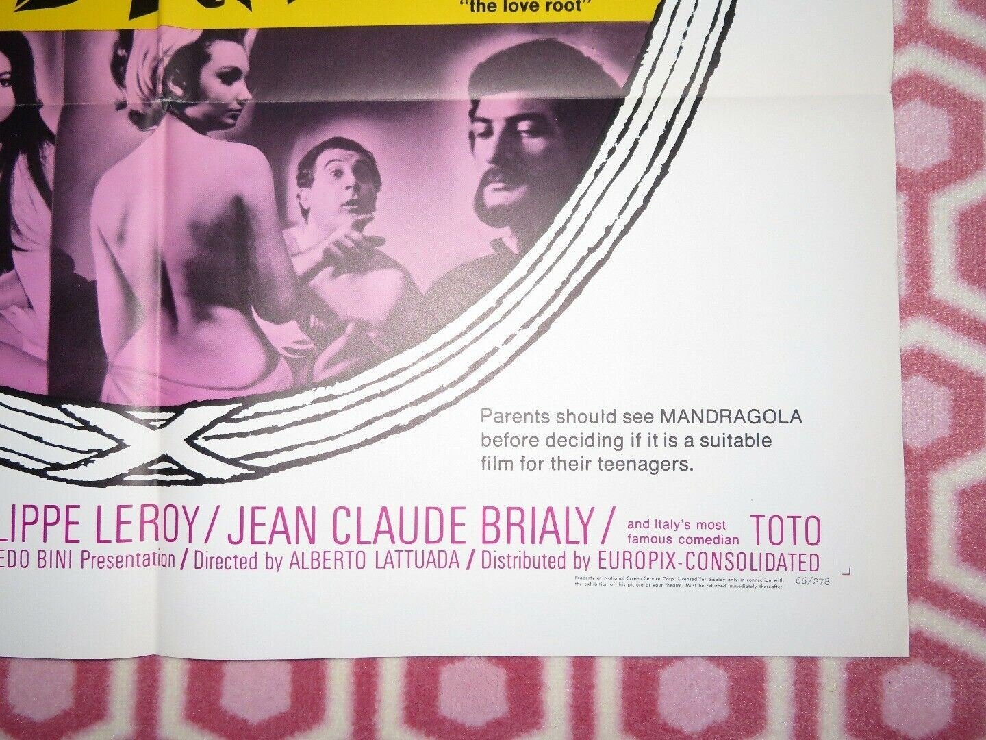 LA MANDRAGOLA US ONE SHEET POSTER ROSANNA SCHIAFFINO 1966 Movie posters