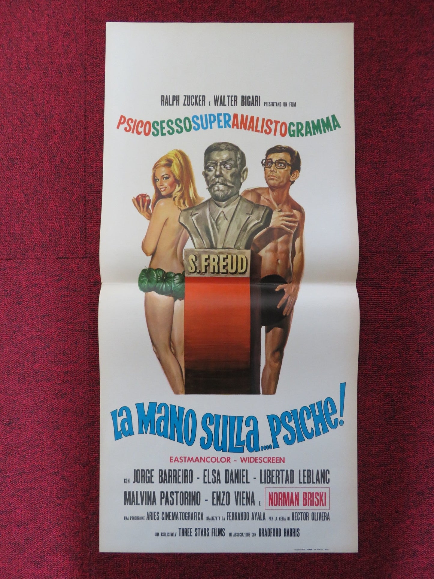 LA MANO SULLA...PSICHE! ITALIAN LOCANDINA POSTER JORGE BARREIRO ELSA DANIEL 1968 Rendezvous Cinema Movie posters