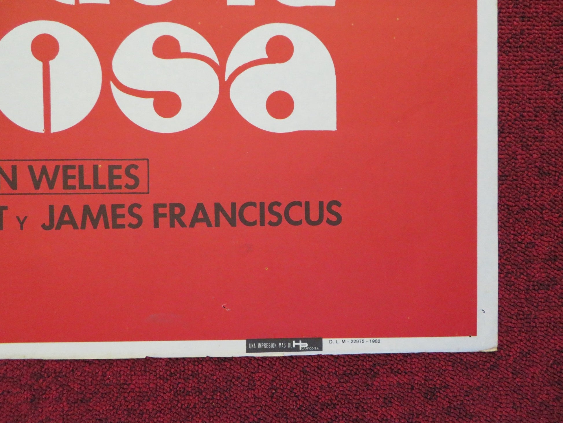 LA MARCA DE LA MARIPOSA / BUTTERFLY SPANISH POSTER ORSON WELLES STACY KEACH 1981 Rendezvous Cinema Movie posters