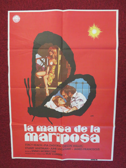 LA MARCA DE LA MARIPOSA / BUTTERFLY SPANISH POSTER ORSON WELLES STACY KEACH 1981 Rendezvous Cinema Movie posters