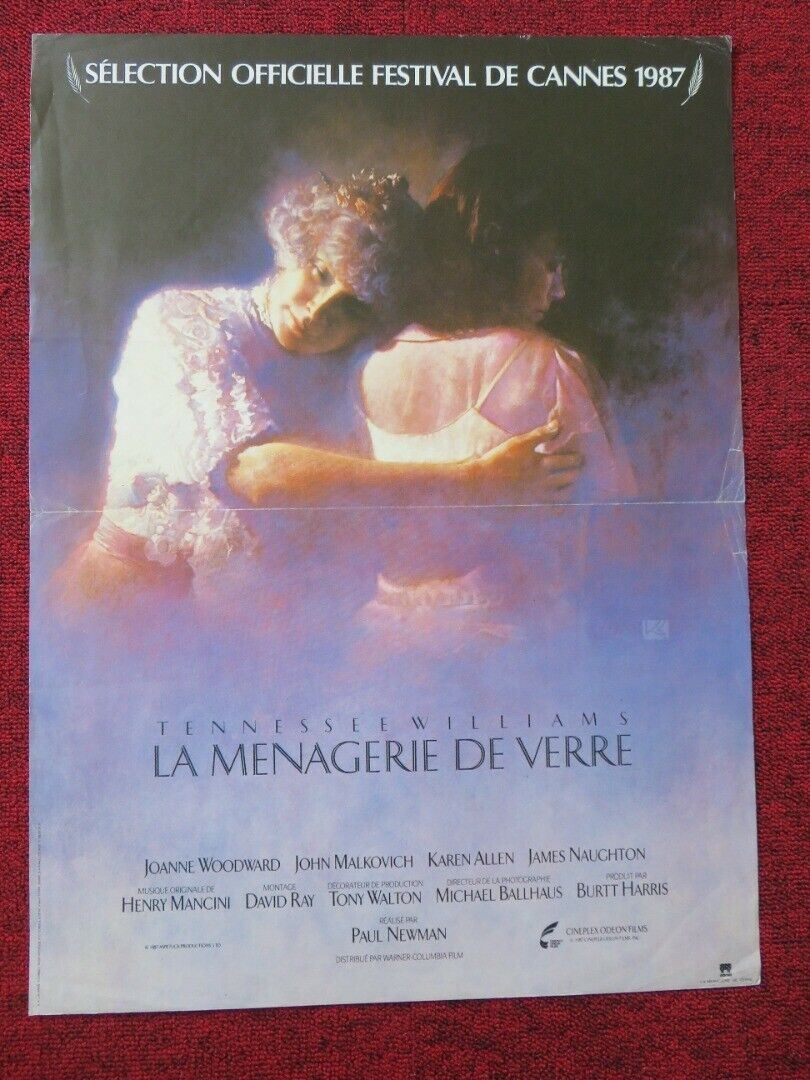 LA MENAGERIE DE VERRE / The Glass Menagerie FRENCH (15"x 20.5") POSTER MALKOVICH Movie posters