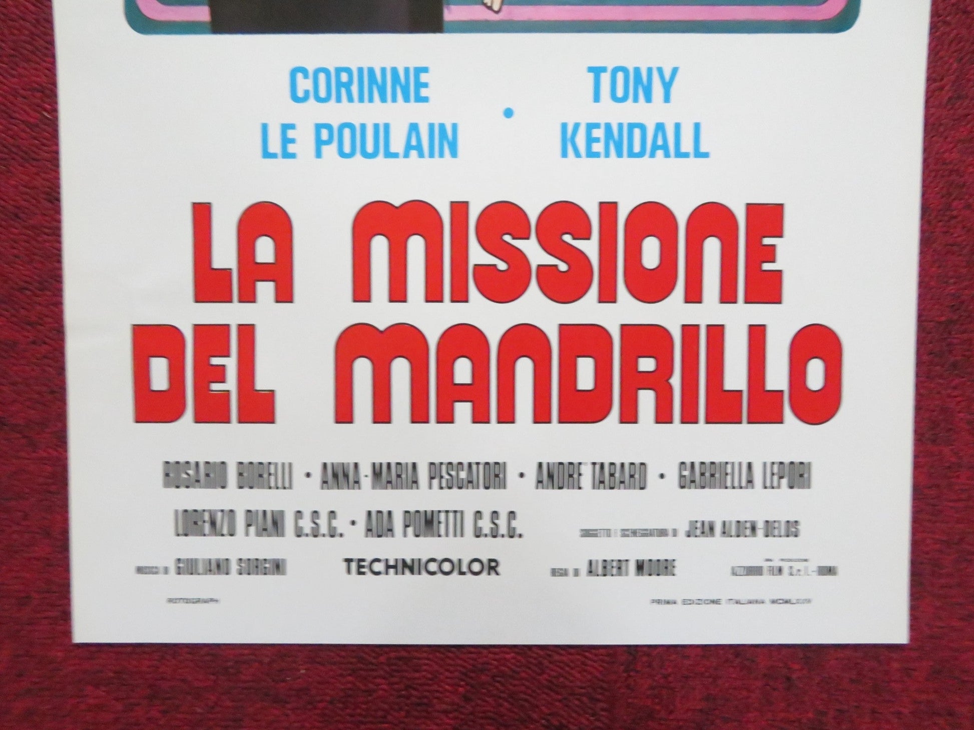 LA MISSIONE DEL MANDRILLO ITALIAN LOCANDINA POSTER CORINNE LE POULAIN 1975 Rendezvous Cinema Movie posters