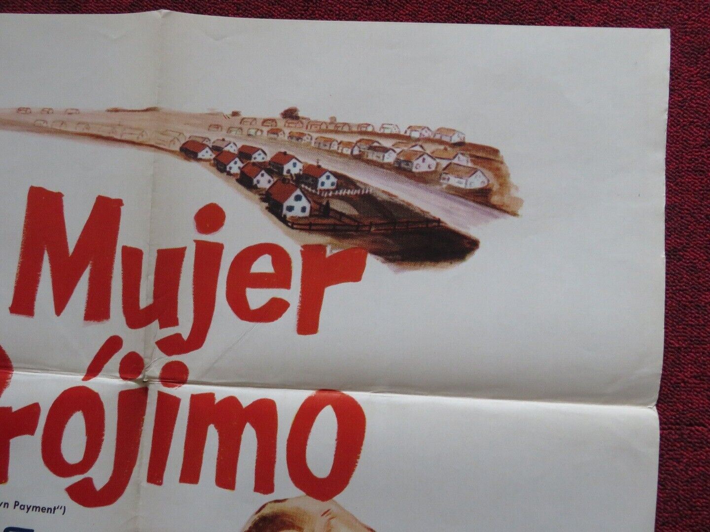 LA MUJER DEL PROJIMO / NO DOWN PAYMET ARGENTINA ONE SHEET FOLDED POSTER 1957 Movie posters