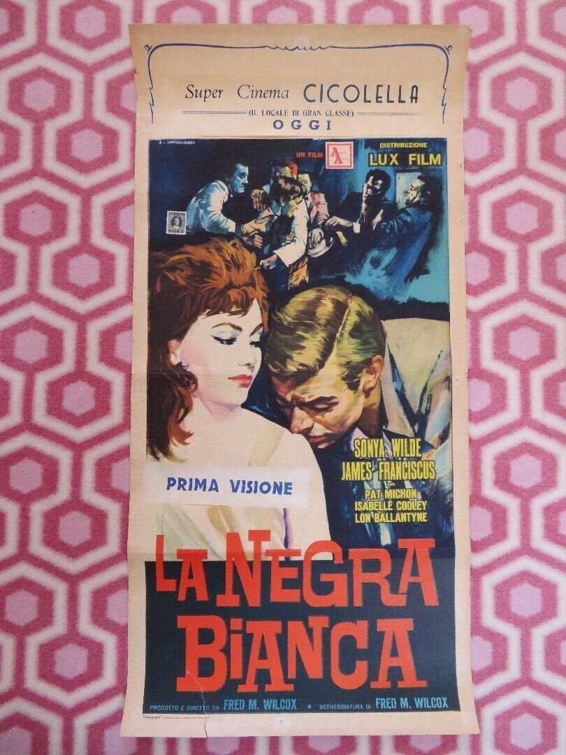LA NEGRA BIANCA/ I Passed for White ITALIAN LOCANDINA (27" x 13") POSTER 1960 Movie posters