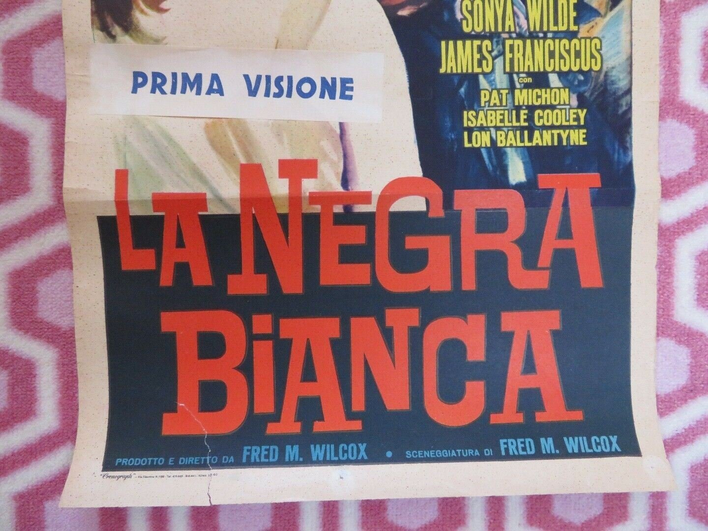 LA NEGRA BIANCA/ I Passed for White ITALIAN LOCANDINA (27" x 13") POSTER 1960 Movie posters