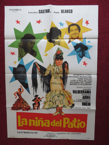 LA NINA DEL PATIO FOLDED ARGENTINA ONE SHEET POSTER ESTRELLITA CASTRO 1967 Rendezvous Cinema Movie posters