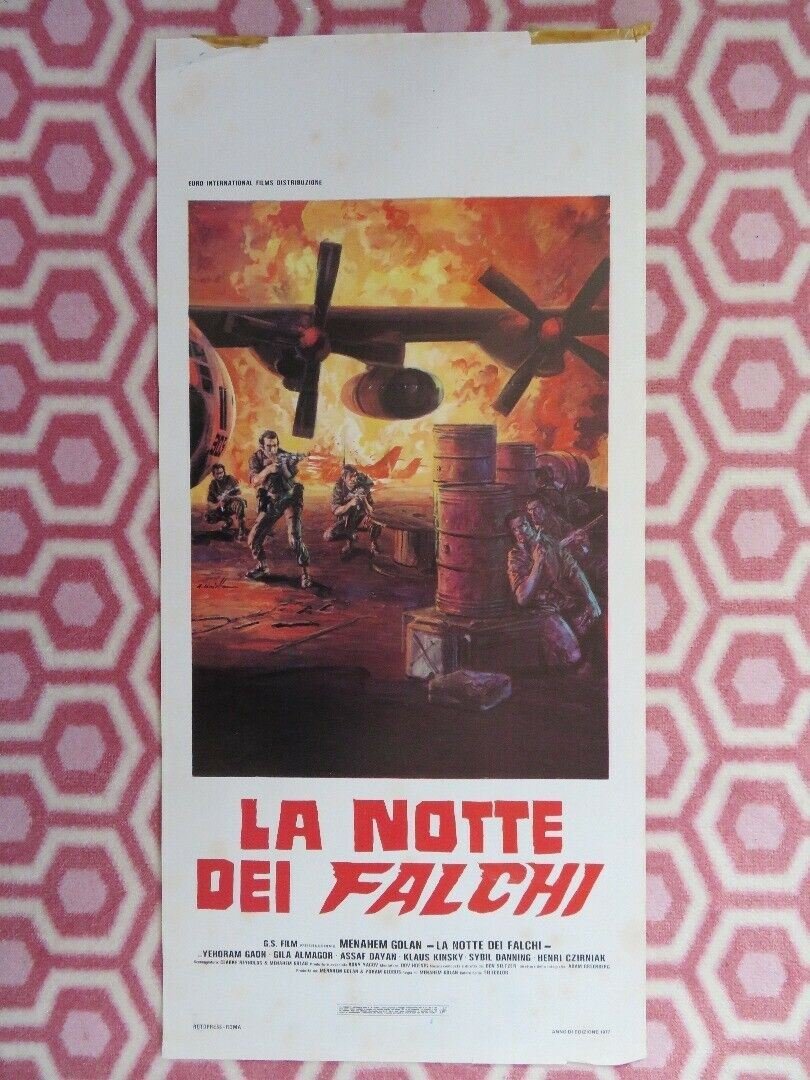 LA NOTTE DEI FALCHI ITALIAN LOCANDINA (27.5"x 13") POSTER GILA ALMAGOR 1977 - Rendezvous Cinema