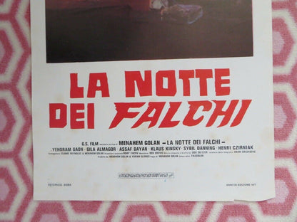 LA NOTTE DEI FALCHI ITALIAN LOCANDINA (27.5"x 13") POSTER GILA ALMAGOR 1977 - Rendezvous Cinema