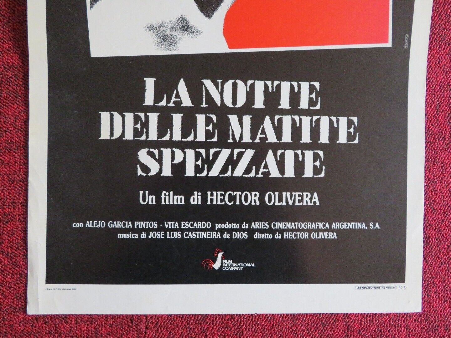 LA NOTTE DELLE MATTE SPEZZATE ITALIAN LOCANDINA (27.5"x13") POSTER 1988 Movie posters
