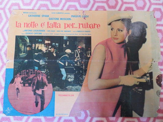 LA NOTTE E FATTA PER.. RUBARE ITALIAN PHOTOBUSTA POSTER CATHERINE SPAAK 1967 Movie posters
