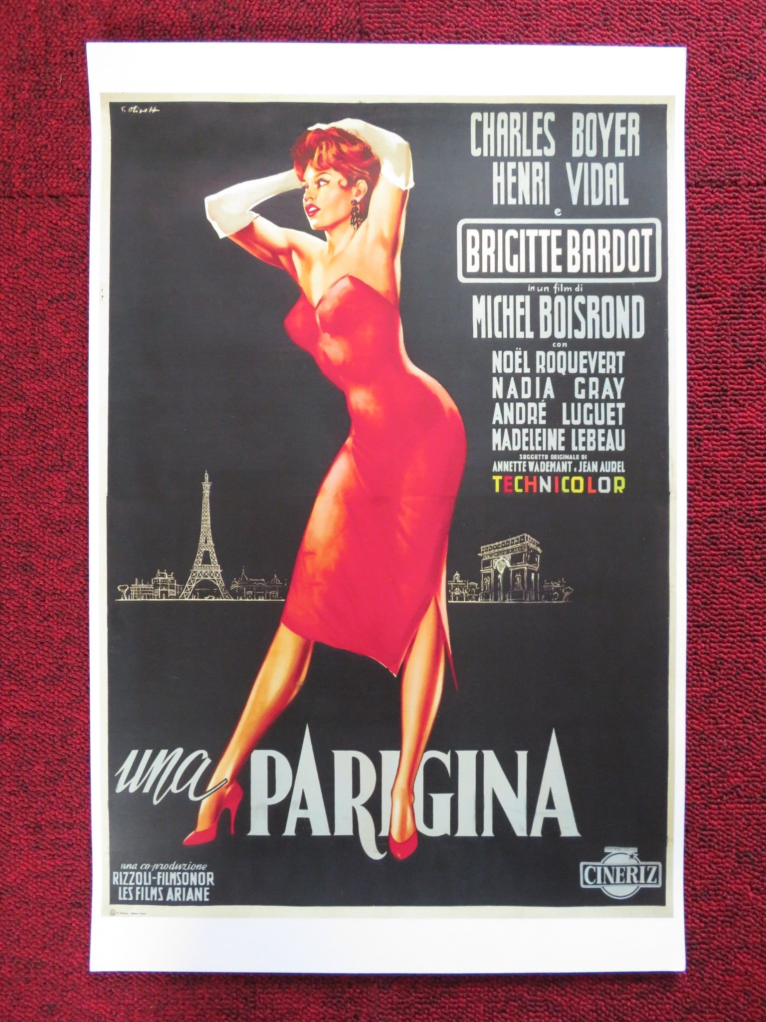 LA PARISIENNE REPRODUCTION PHOTO BRIGITTE BARDOT CHARLES BOYER 1957 Rendezvous Cinema Movie posters