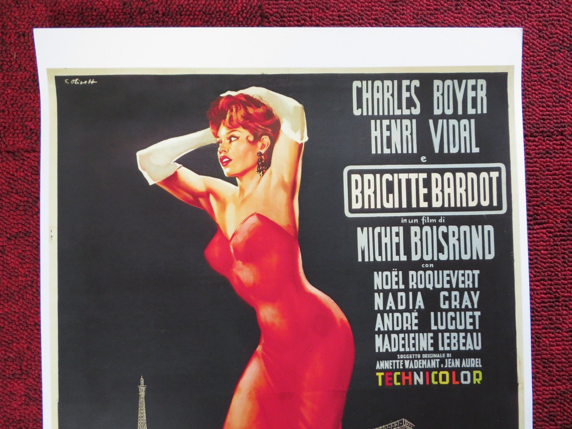 LA PARISIENNE REPRODUCTION PHOTO BRIGITTE BARDOT CHARLES BOYER 1957 Rendezvous Cinema Movie posters