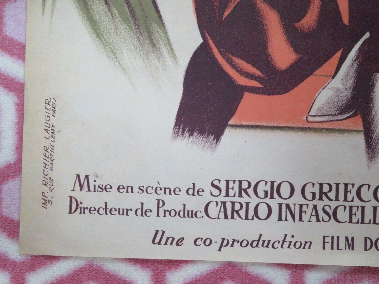 LA PAROLE EST A L'EPEE/ Pia of Ptolomey FRENCH (22.5" x 31.5") POSTER 1958 - Rendezvous Cinema