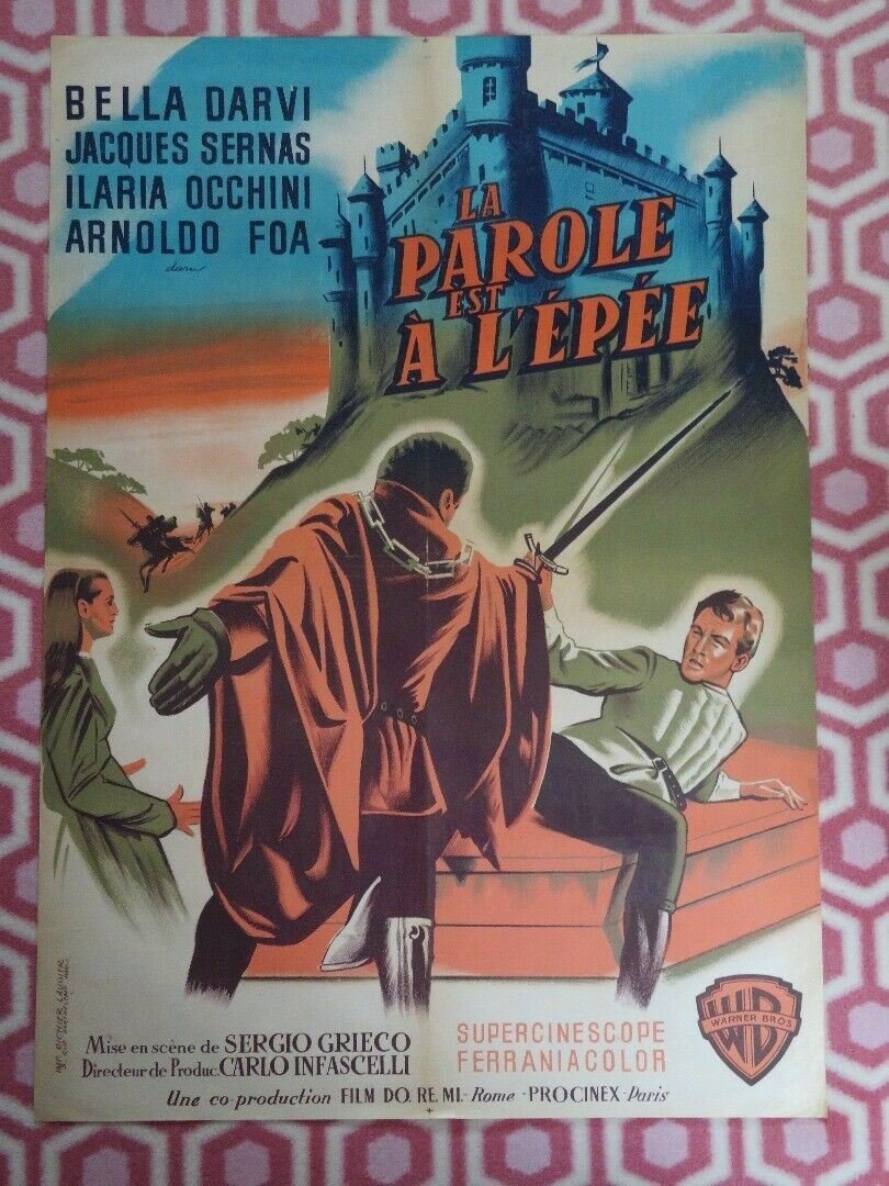 LA PAROLE EST A L'EPEE/ Pia of Ptolomey FRENCH (22.5" x 31.5") POSTER 1958 - Rendezvous Cinema