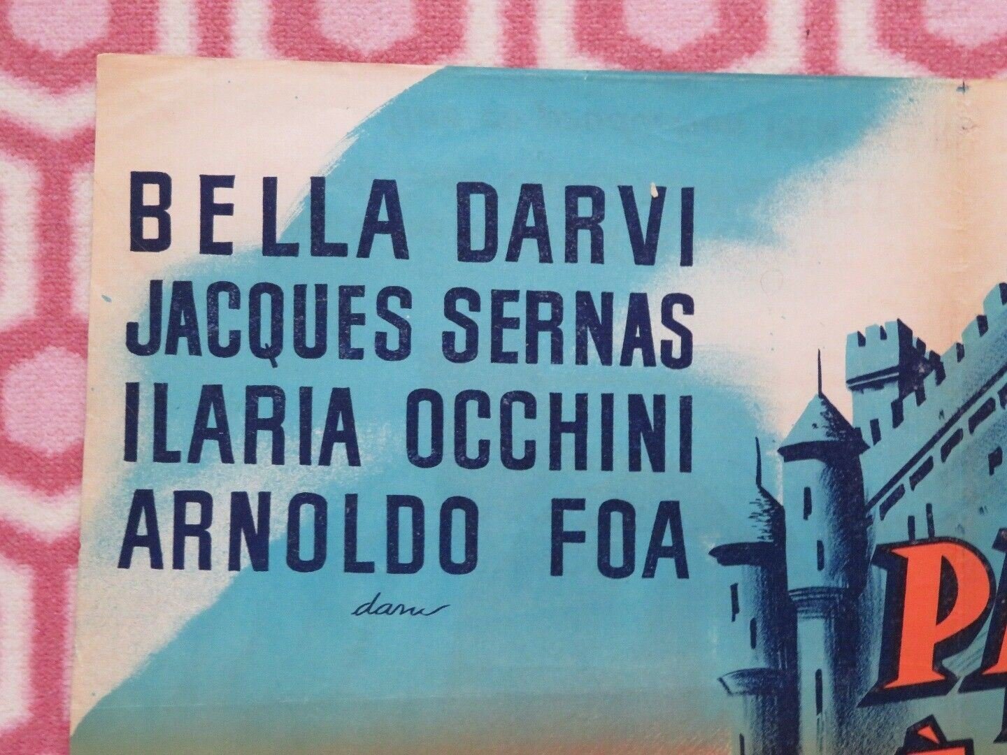 LA PAROLE EST A L'EPEE/ Pia of Ptolomey FRENCH (22.5" x 31.5") POSTER 1958 - Rendezvous Cinema