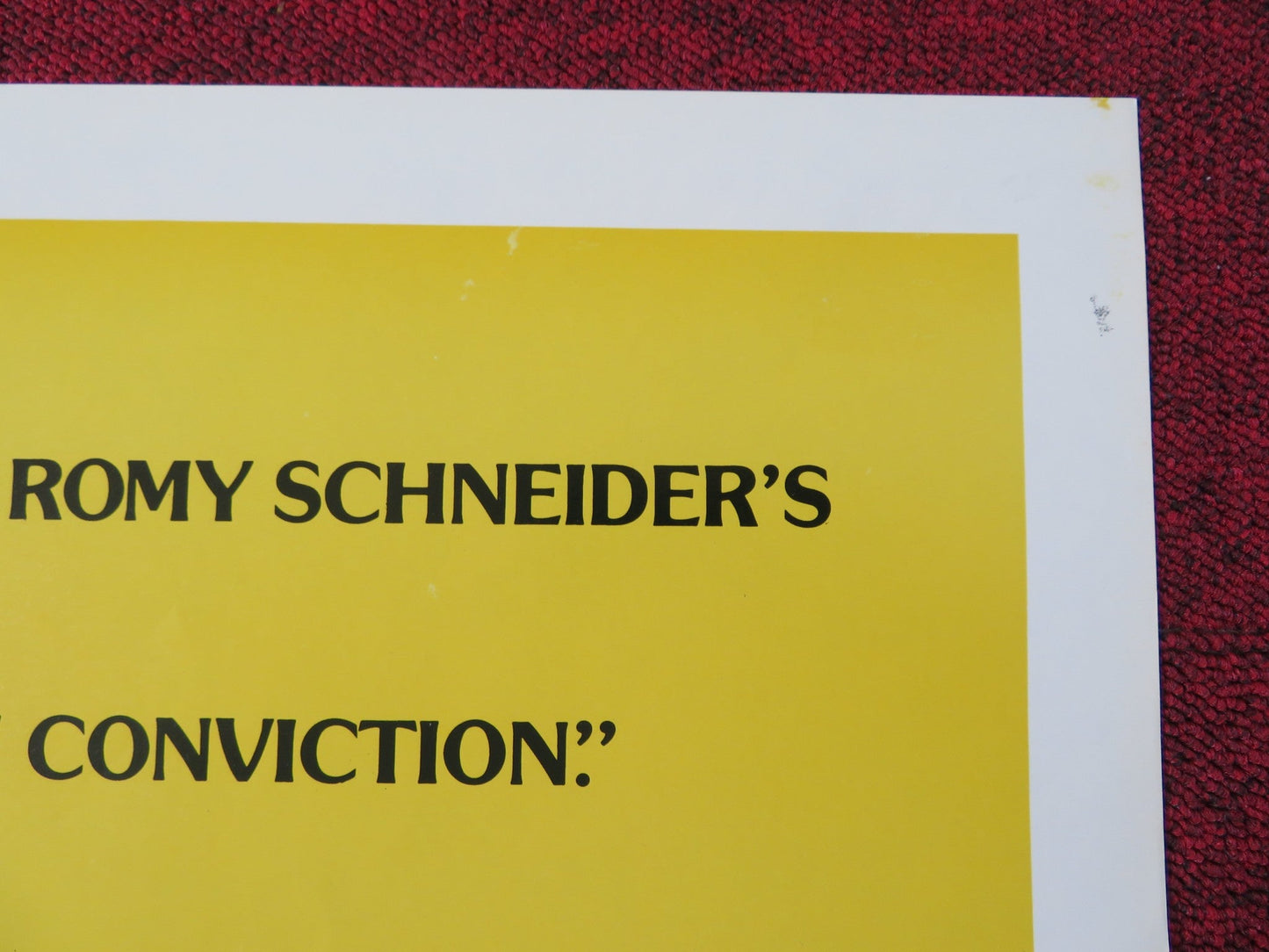 LA PASSANTE US TRI FOLDED ONE SHEET ROLLED POSTER ROMY SCHNEIDER 1982 Rendezvous Cinema Movie posters