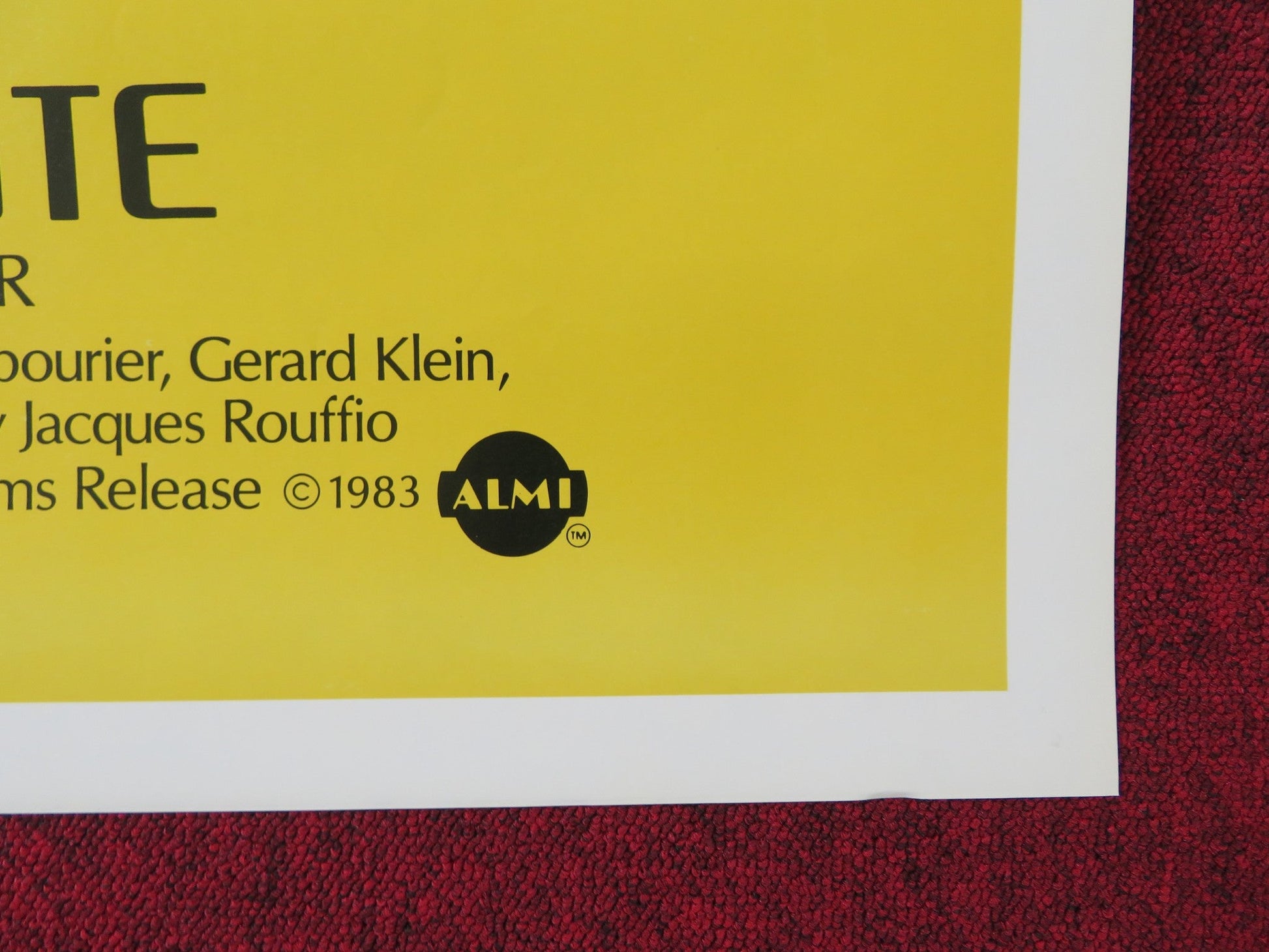 LA PASSANTE US TRI FOLDED ONE SHEET ROLLED POSTER ROMY SCHNEIDER 1982 Rendezvous Cinema Movie posters