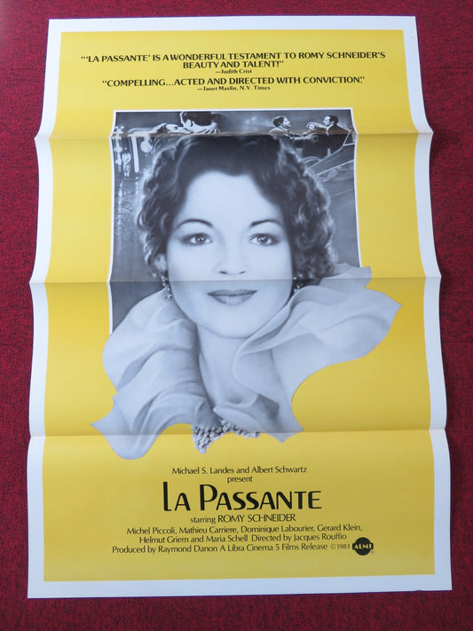 LA PASSANTE US TRI FOLDED ONE SHEET ROLLED POSTER ROMY SCHNEIDER 1982 Rendezvous Cinema Movie posters