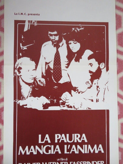 LA PAURA MANGIA L'ANIMA ITALIAN LOCANDINA (27.5"x 13") POSTER RAINER WERNER 1974 Movie posters
