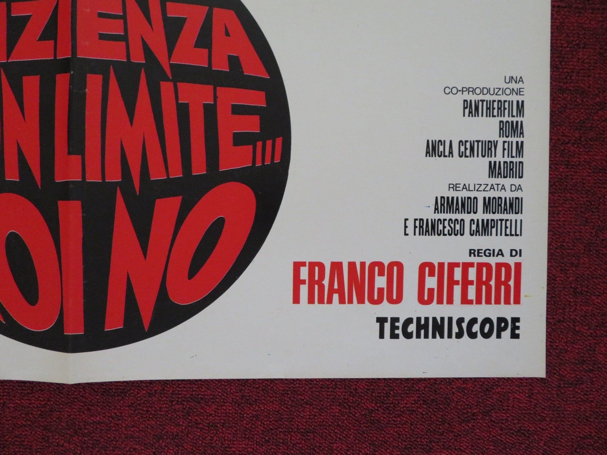 LA PAZIENZA HA UN LIMITE..NOI NO ITALIAN FOGLIO POSTER PETER MARTELL 1974 Rendezvous Cinema Movie posters