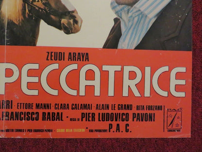 LA PECCATRICE / THE SINNER ITALIAN FOTOBUSTA POSTER ZEUDI ARAYA FRANCO GASPARRI Movie posters