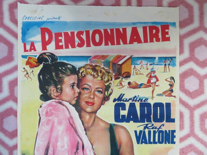 LA PENSIONNAIRE/ Riviera BELGIUM (19.5"x13.5") POSTER MARTINE CAROL 1954 - Rendezvous Cinema