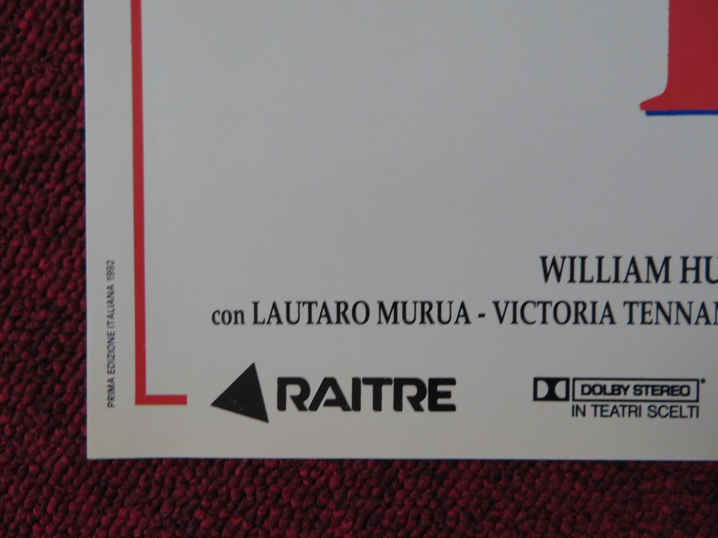 LA PESTE - B ITALIAN FOTOBUSTA POSTER WILLIAM HURT ROBERT DUVALL 1992 Rendezvous Cinema Movie posters